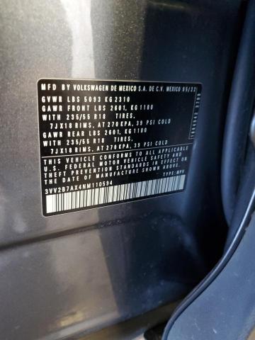 2022 VOLKSWAGEN TIGUAN SE #3298101195