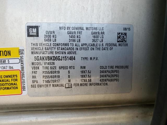 2016 BUICK ENCLAVE - 5GAKVBKD6GJ151484