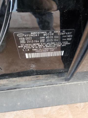 2022 HYUNDAI SONATA HYB - KMHL24JJ9NA048227