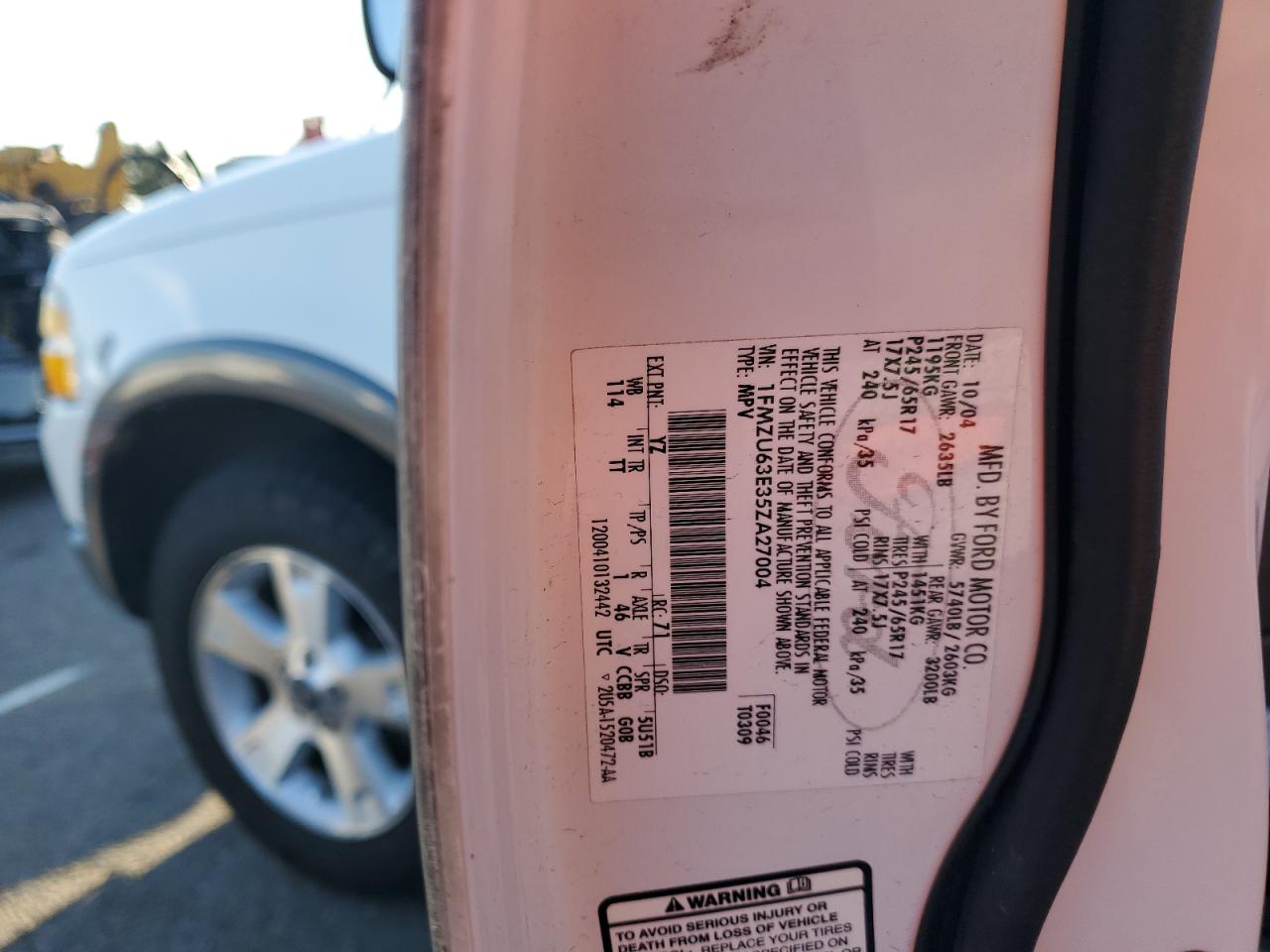 Lot #3274707794 2005 FORD EXPLORER X