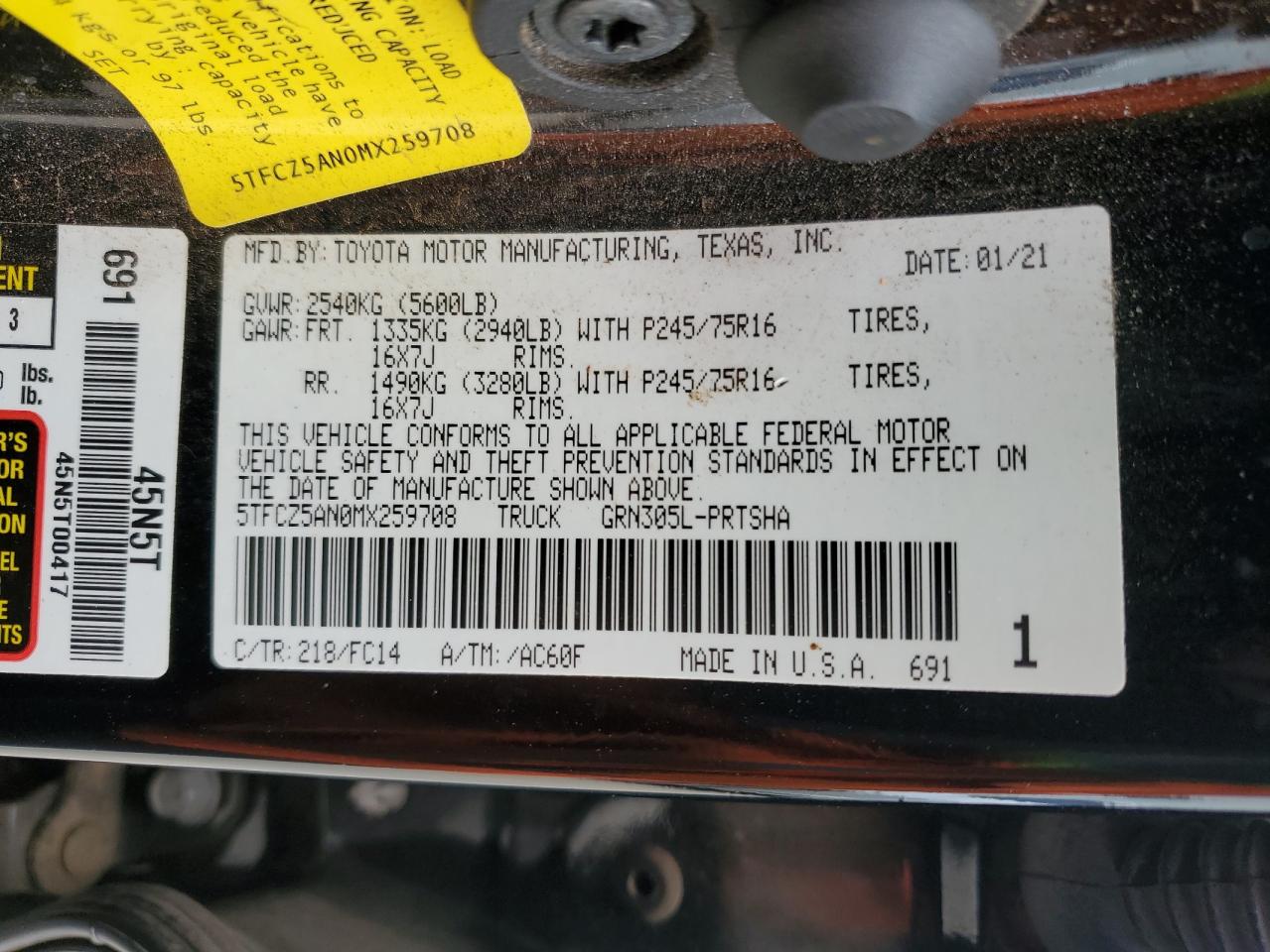 TOYOTA TACOMA DOUBLE CAB