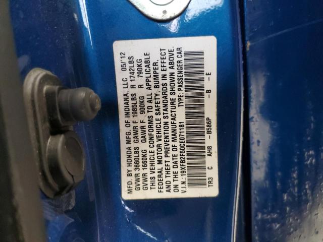 2012 HONDA CIVIC LX #3286724290