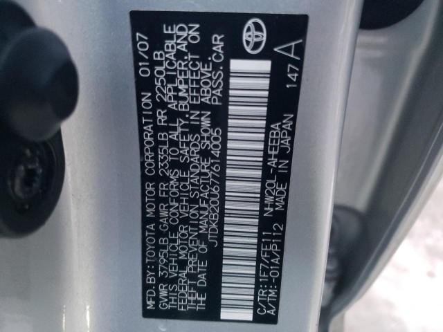 2007 Toyota Prius VIN: JTDKB20U677614005 Lot: 77815573