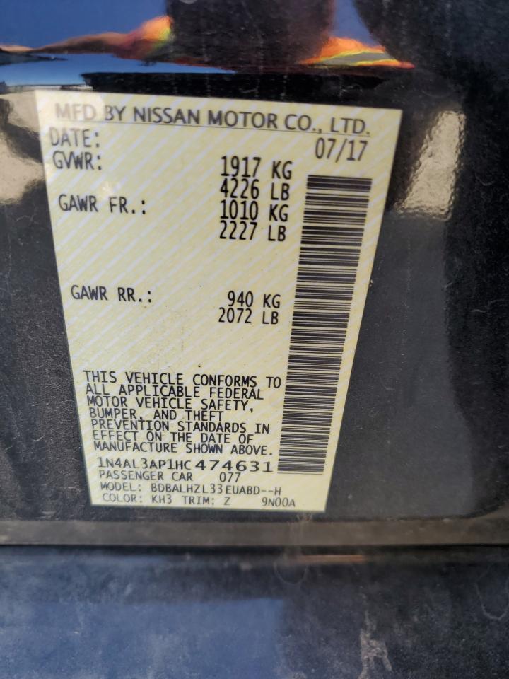 1N4AL3AP1HC474631 NISSAN ALTIMA 2017