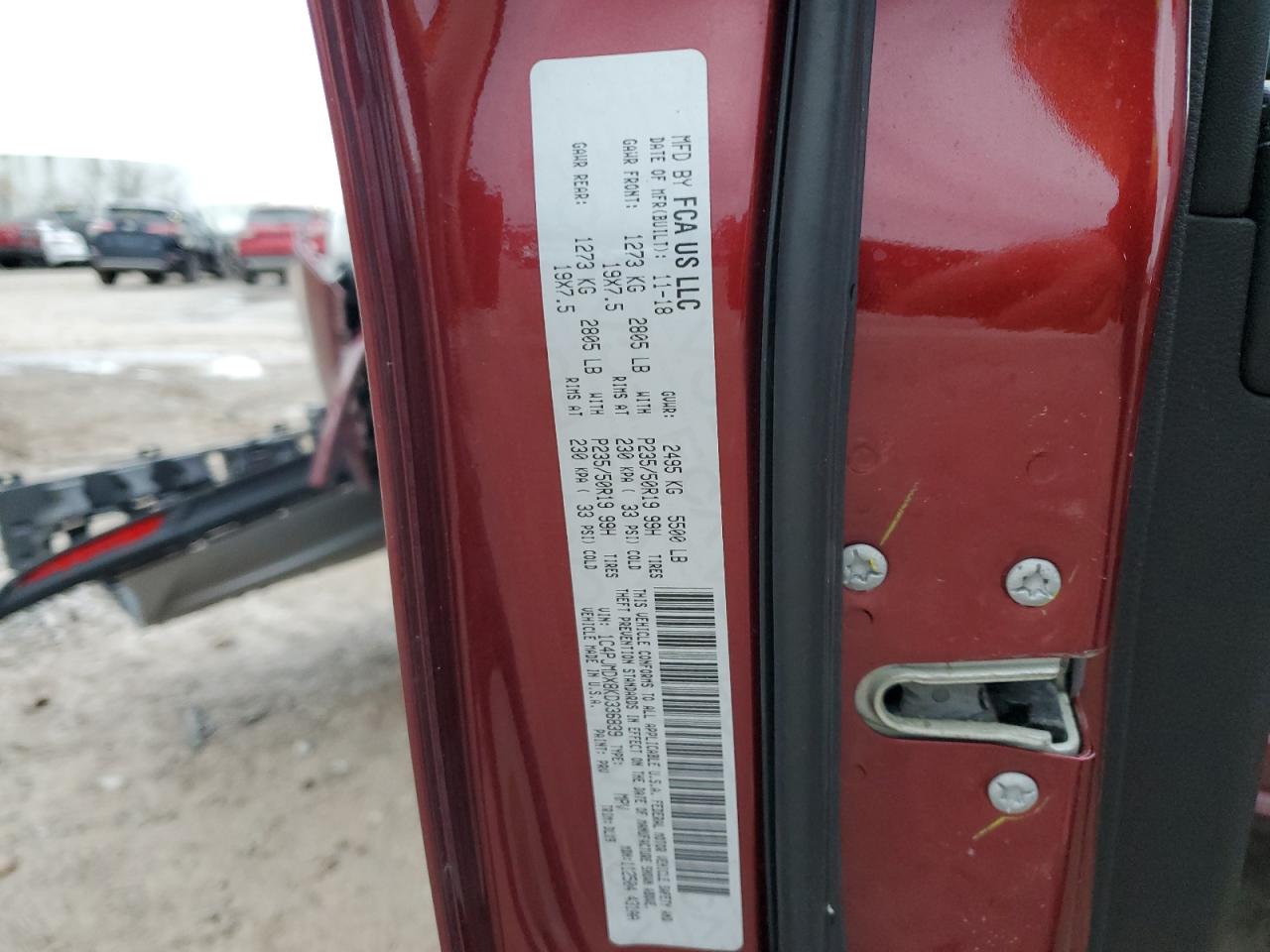 1C4PJMDX8KD336839 JEEP GRAND CHER 2019