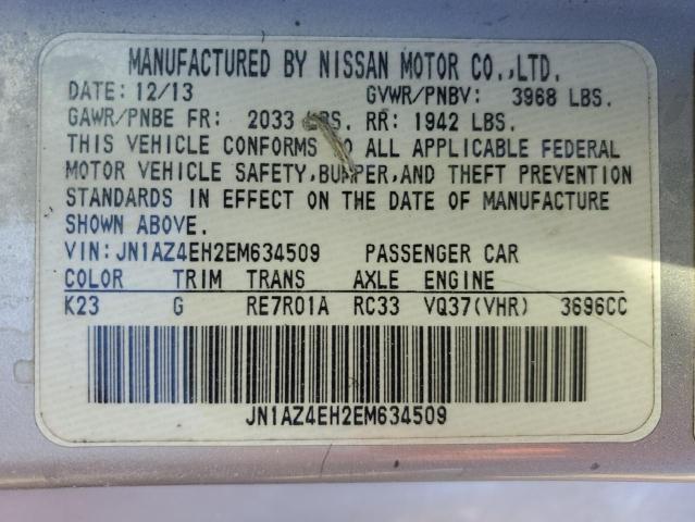 JN1AZ4EH2EM634509 | 2014 NISSAN 370Z BASE