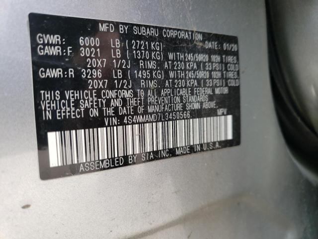 4S4WMAMD7L3450566 | 2020 SUBARU ASCENT LIM