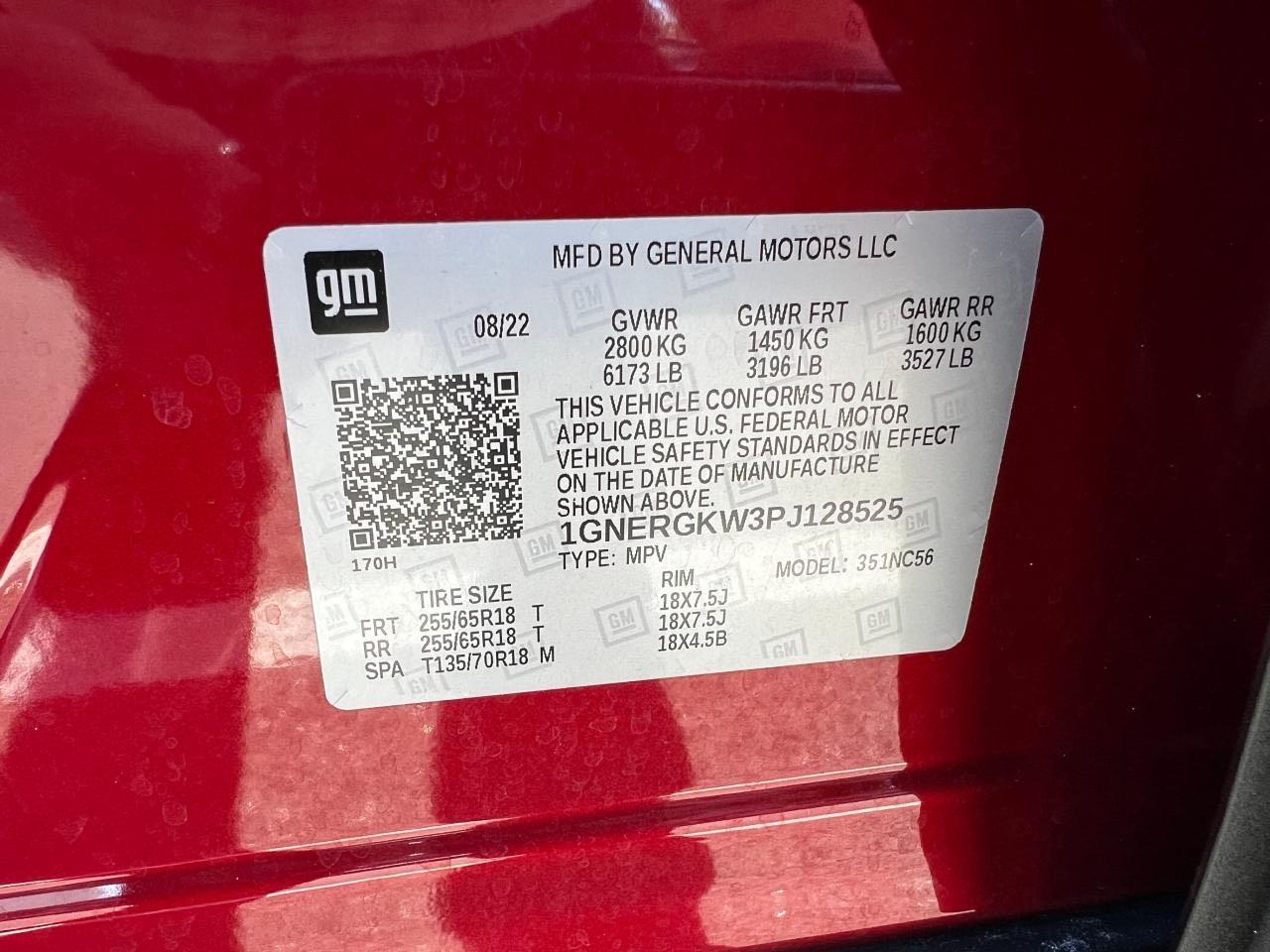 1GNERGKW3PJ128525 CHEVROLET TRAVERSE 2023