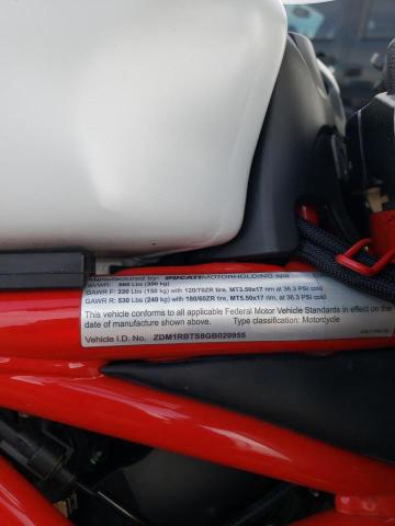 2016 DUCATI MONSTER 82 - ZDM1RBTS8GB020955