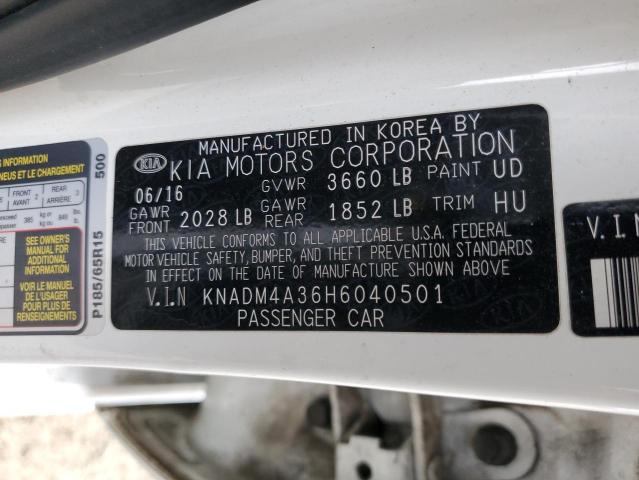 KNADM4A36H6040501 | 2017 KIA RIO LX