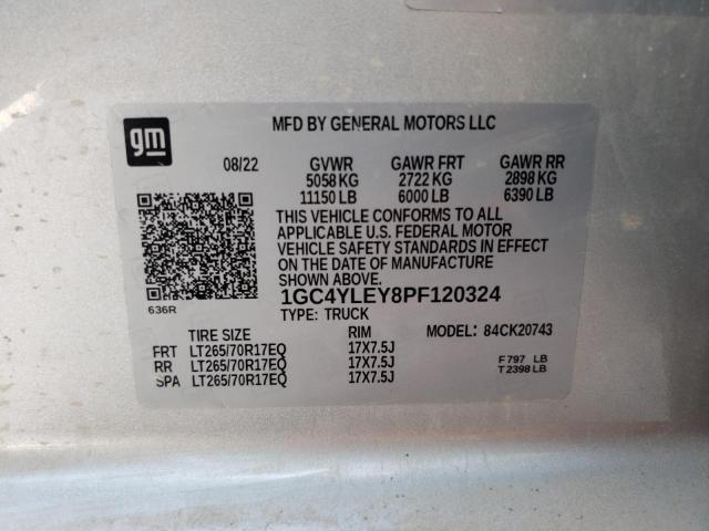 1GC4YLEY8PF120324 Chevrolet All Models SILVERADO 12