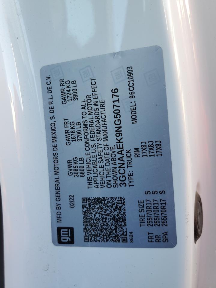 3GCNAAEK9NG507176 CHEVROLET ALL Models 2022