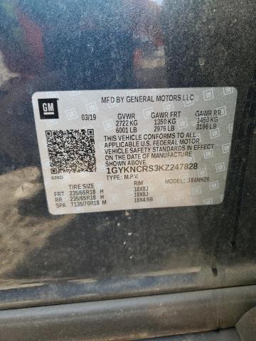 1GYKNCRS3KZ247828 Cadillac XT5 LUXURY