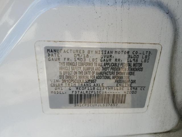 VIN 3N1CP5CUXJL537857 2018 Nissan Kicks, S no.12