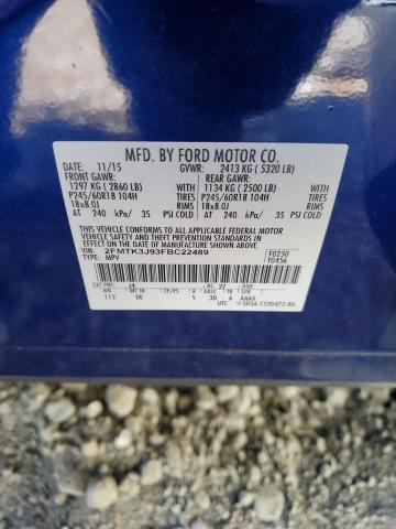2FMTK3J93FBC22489 Ford EDGE SEL