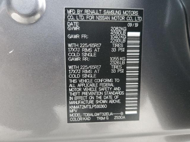2020 NISSAN ROGUE S - KNMAT2MT1LP516360