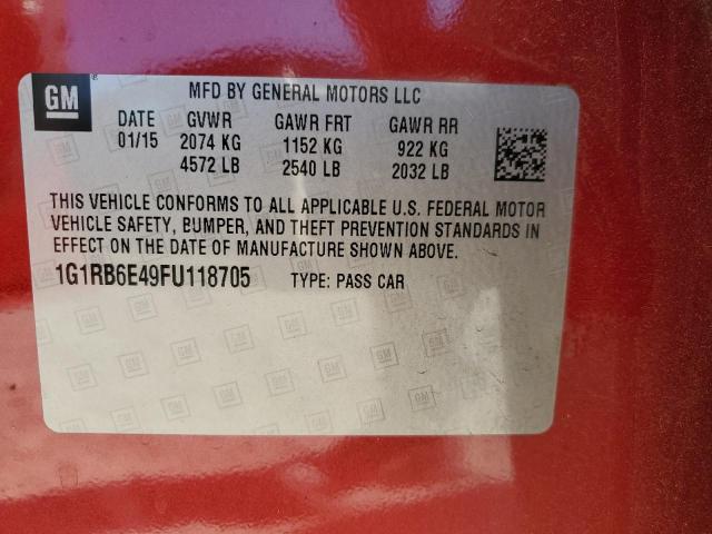 VIN 1G1RB6E49FU118705 2015 Chevrolet Volt no.12