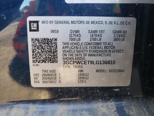 3GCPWCET9LG136810 | 2020 CHEVROLET SILVRDO LT