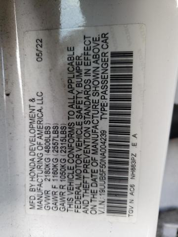 2022 ACURA TLX TECH A - 19UUB5F50NA004239