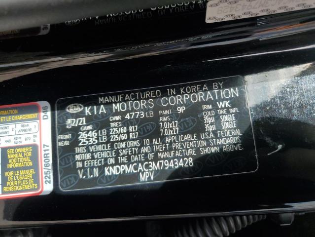 KNDPMCAC3M7943428 | 2021 KIA SPORTAGE L