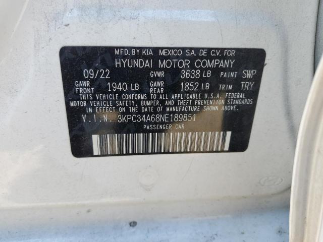2022 HYUNDAI ACCENT LIM - 3KPC34A68NE189851
