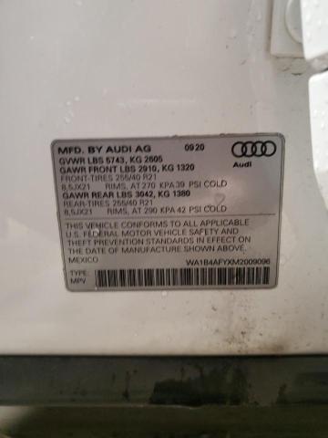 WA1B4AFYXM2009096 2021 AUDI SQ5 - Image 12