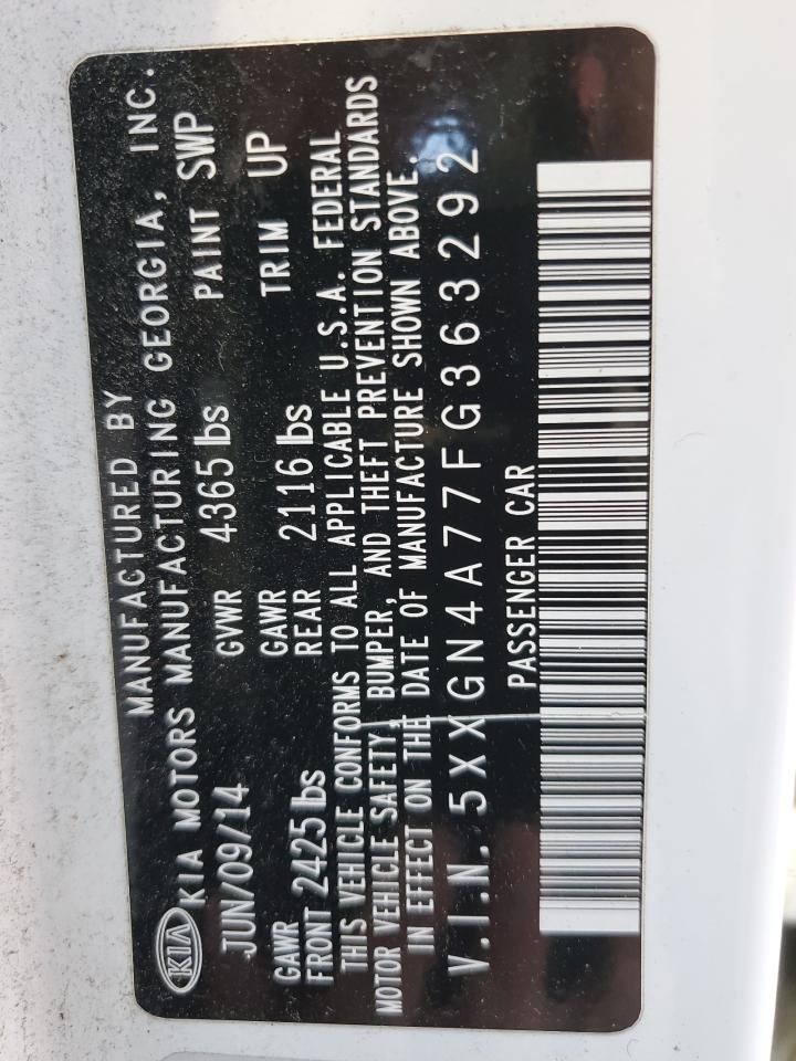 5XXGN4A77FG363292 2015 Kia Optima Ex 5XXGN4A77FG363292 2015 Kia Optima Ex