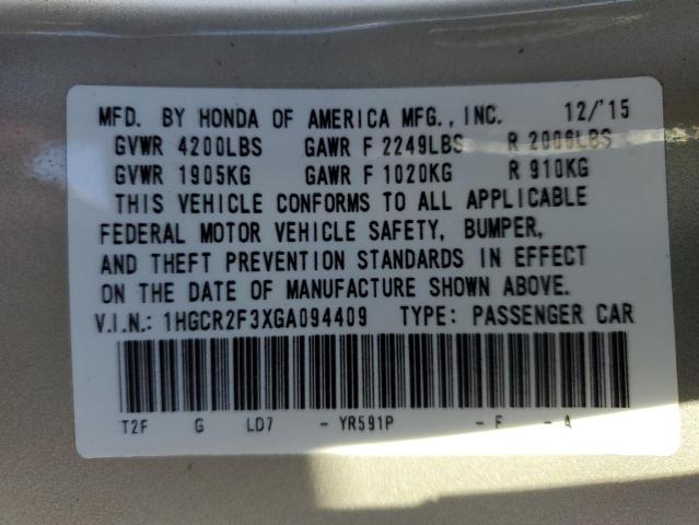 2016 HONDA ACCORD LX - 1HGCR2F3XGA094409