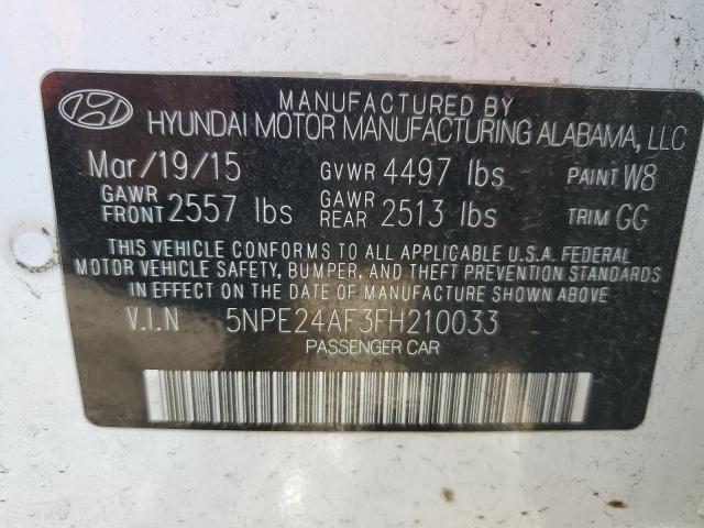 5NPE24AF3FH210033 | 2015 Hyundai sonata se