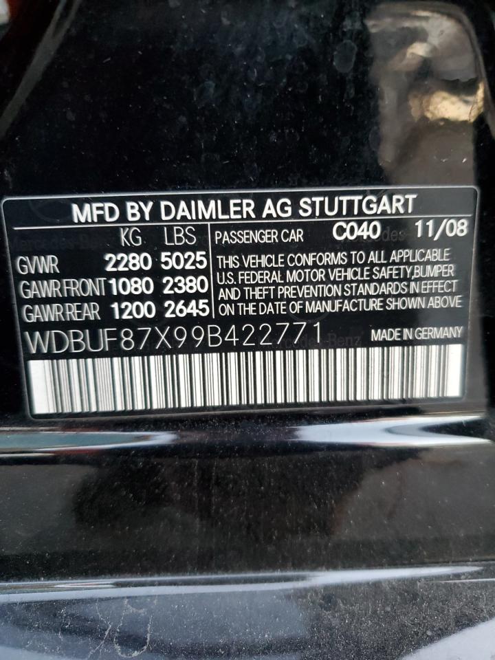 WDBUF87X99B422771 2009 Mercedes-Benz E 350 4Matic