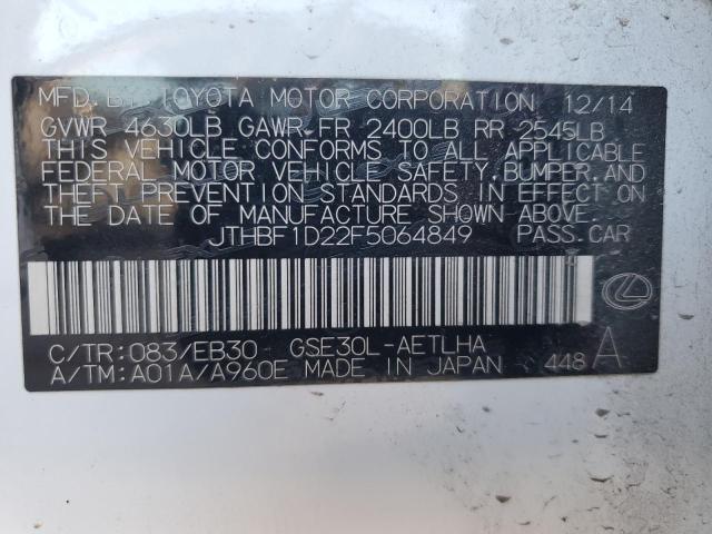 2015 LEXUS IS-F JTHBF1D22F5064849
