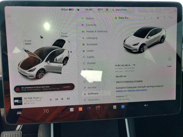 5YJYGDEE6LF019619 | 2020 TESLA MODEL Y