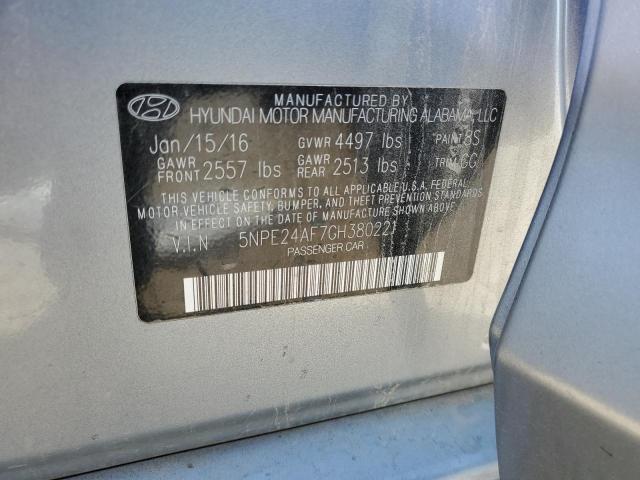 5NPE24AF7GH380221 | 2016 HYUNDAI SONATA SE