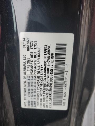 5FNRL5H69EB068455 | 2014 Honda odyssey exl