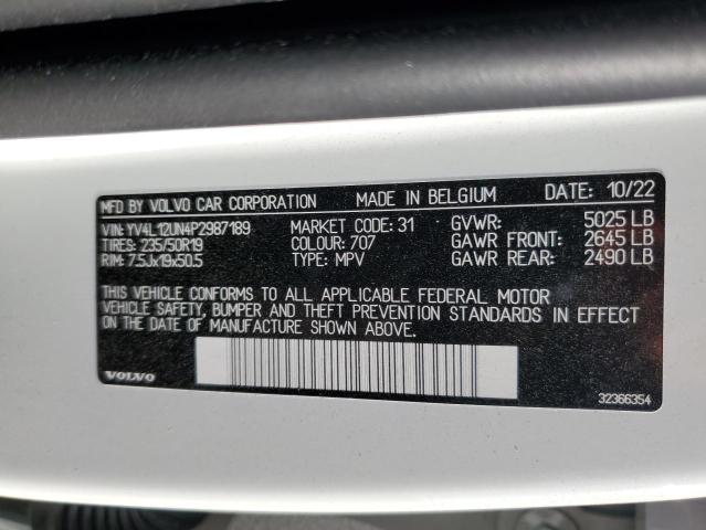 2023 VOLVO XC40 PLUS YV4L12UN4P2987189