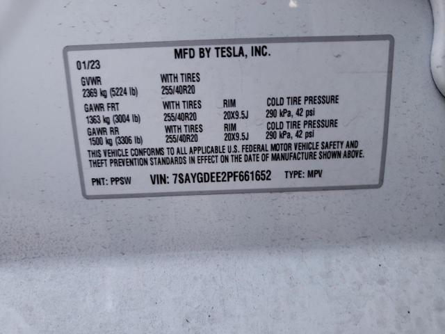 7SAYGDEE2PF661652 | 2023 Tesla model y