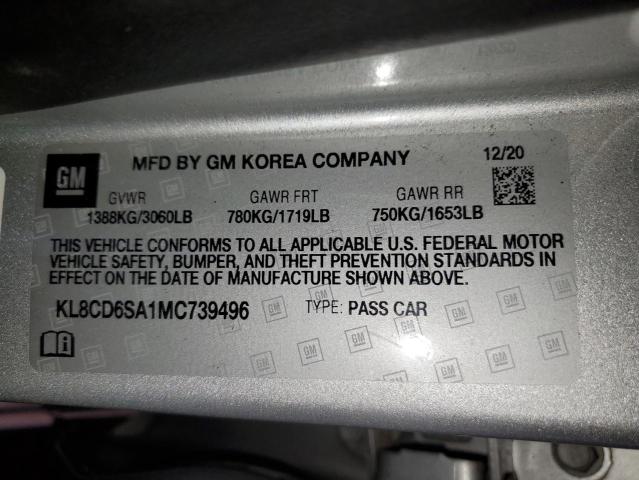 KL8CD6SA1MC739496 Chevrolet SPARK 1LT