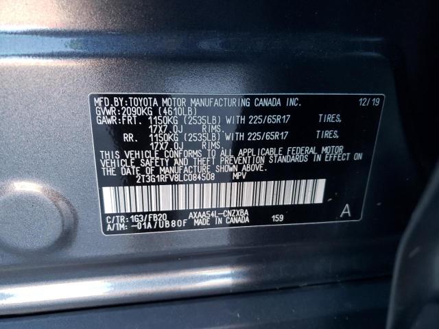 2T3G1RFV8LC084508 | 2020 TOYOTA RAV4 LE