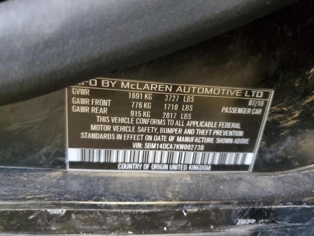 2019 MCLAREN AUTOMOTIVE 720S SBM14DCA7KW002730