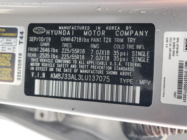 KM8J33AL3LU137075 | 2020 HYUNDAI TUCSON LIM