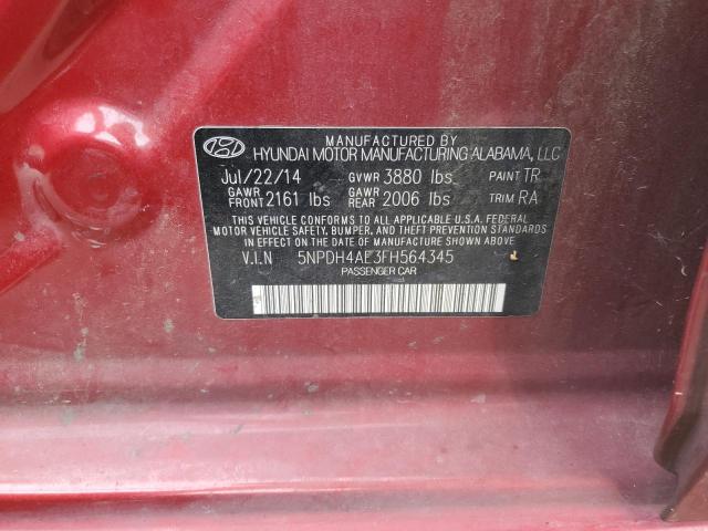 2015 HYUNDAI ELANTRA SE - 5NPDH4AE3FH564345