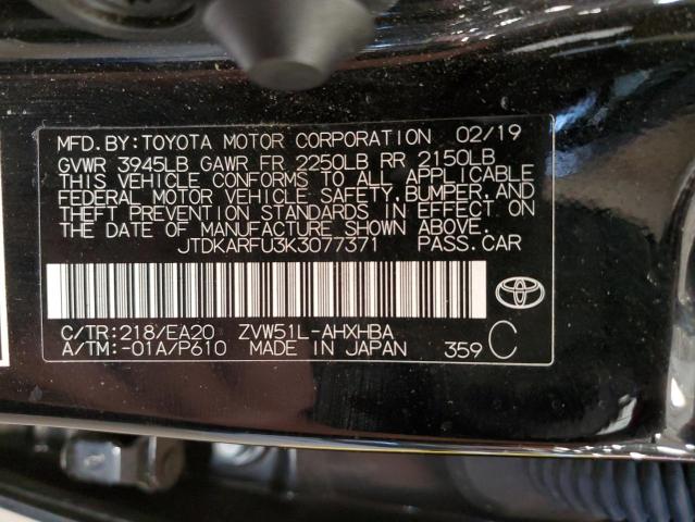 JTDKARFU3K3077371 Toyota Prius  10