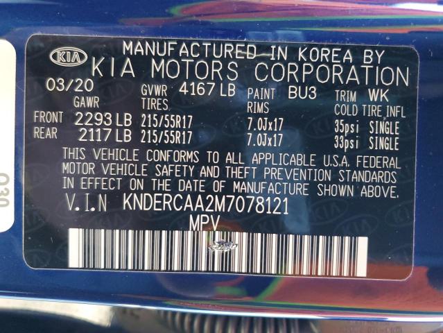 KNDERCAA2M7078121 | 2021 KIA SELTOS EX