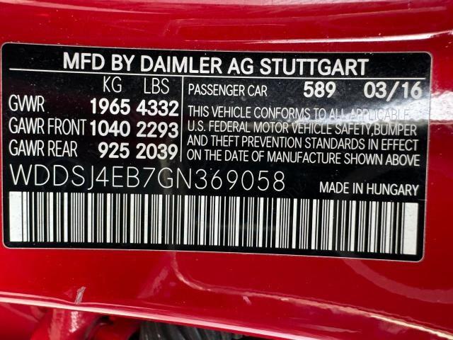 WDDSJ4EB7GN369058 | 2016 MERCEDES-BENZ CLA 250