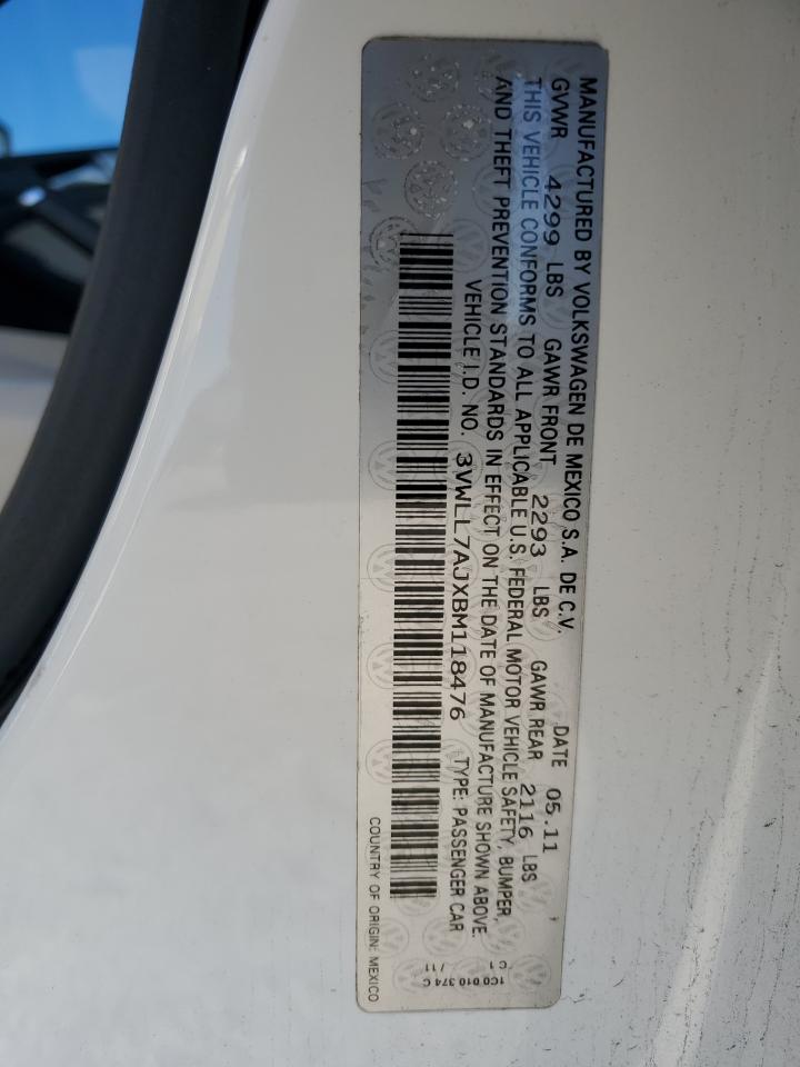 3VWLL7AJXBM118476 2011 Volkswagen Jetta Tdi