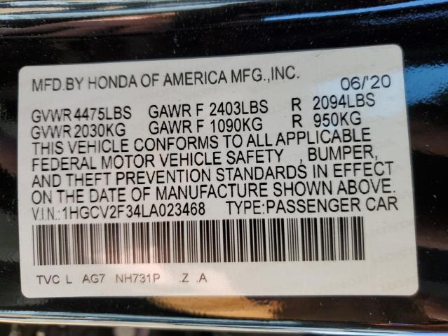 1HGCV2F34LA023468 | 2020 HONDA ACCORD SPO