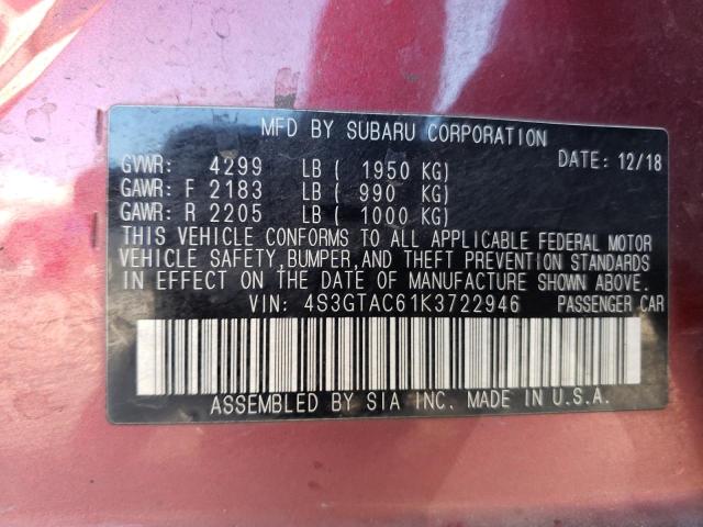 2019 SUBARU IMPREZA PR - 4S3GTAC61K3722946