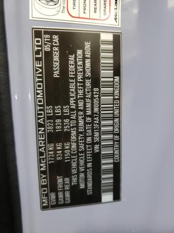2018 MCLAREN AUTOMOTIVE 570S SBM13FAA7JW005420