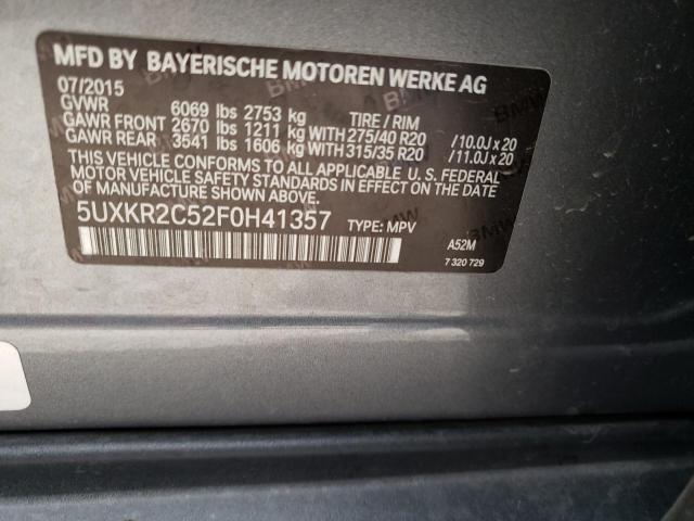 VIN 5UXKR2C52F0H41357 2015 BMW X5, Sdrive35I no.14