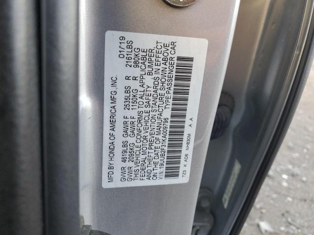 19UUB2F31KA009796 | 2019 ACURA TLX